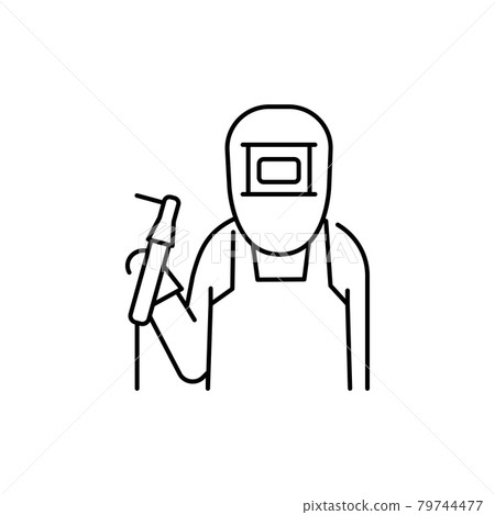 Welder olor line icon. Pictogram for web page, mobile app, promo. Welder olor line icon. Pictogram for web page, mobile app, promo. 79744477