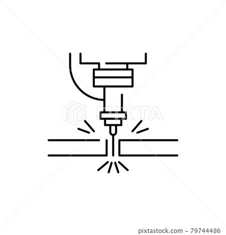 Metal cutting olor line icon. Pictogram for web page, mobile app, promo. Metal cutting olor line icon. Pictogram for web page, mobile app, promo. 79744486