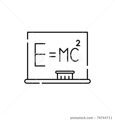 Physics olor line icon. Pictogram for web page, mobile app, promo. 79744711