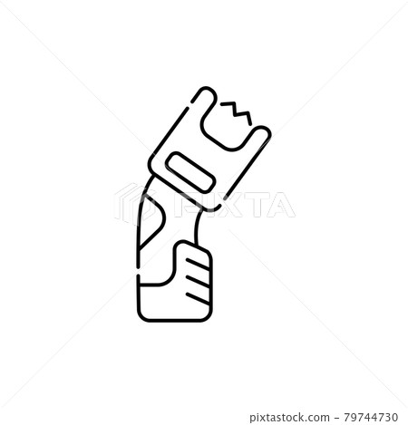 Stun gun olor line icon. Pictogram for web page, mobile app, promo. 79744730