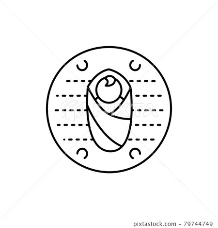 Pediatrics color line icon. Pictogram for web page, mobile app 79744749