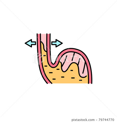 GERD olor line icon. Gastroesophageal reflux... - Stock Illustration ...