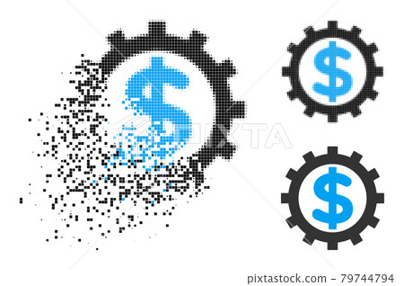 Erosion and Halftone Dotted Financial Industry Glyph Erosion and Halftone Dotted Financial Industry Glyph 79744794