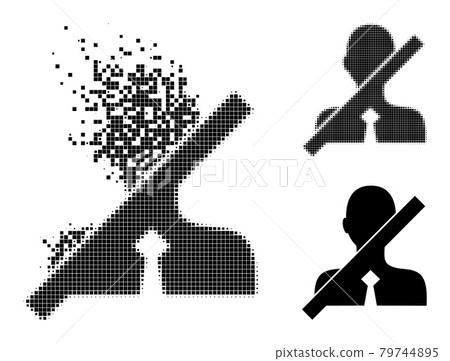 Decomposed and Halftone Dot No Gentleman Icon Decomposed and Halftone Dot No Gentleman Icon 79744895