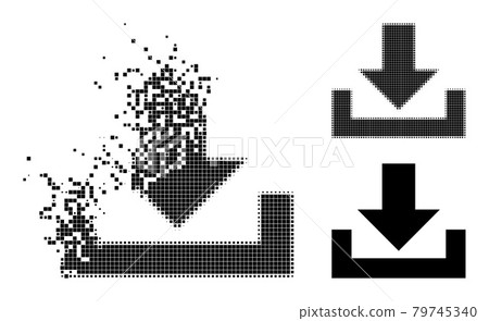 Dust and Halftone Pixelated Downloads Icon Dust and Halftone Pixelated Downloads Icon 79745340