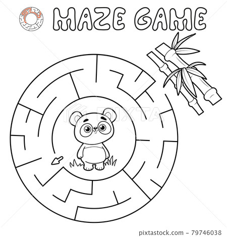 A puzzle game for children, go through the maze. children are