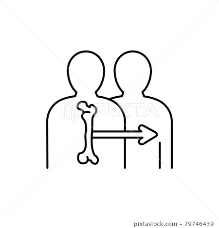 Heart transplant color line icon. Eating show. Autonomous sensory meridian response, sound waves as a symbol of enjoying sounds. Editable stroke. 79746439
