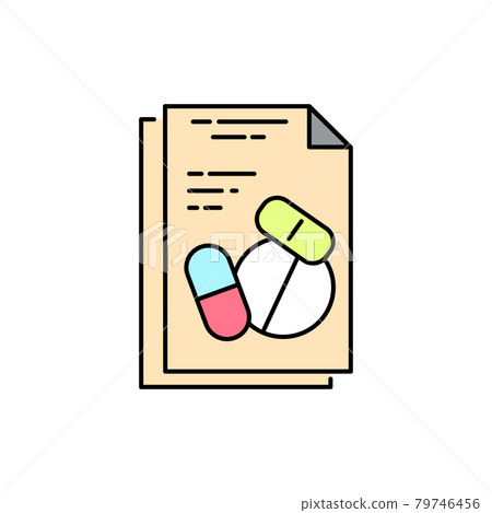 Pharmacology color line icon. Pictogram for web page, mobile app 79746456