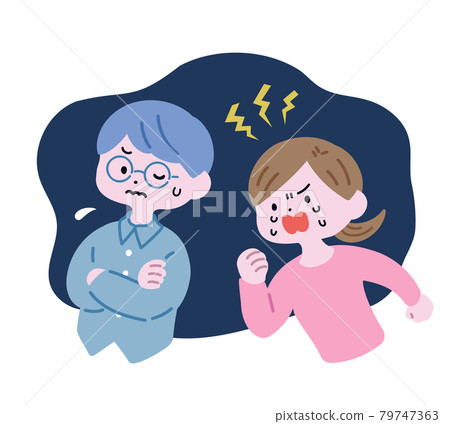 歇斯底里的妻子和調情的丈夫有背景 79747363