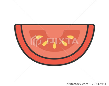 Illustration of cut tomatoes Illustration of cut tomatoes 79747931