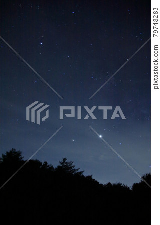 Starry sky in Tonomine Kogen, Kamikawa-cho, Kanzaki-gun, Hyogo Prefecture 79748283