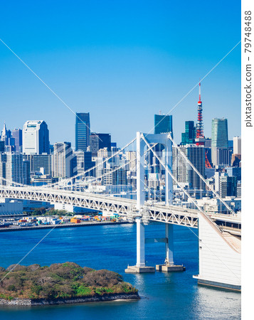 東京彩虹橋與海灣地區垂直構成 東京彩虹橋與海灣地區垂直構成 79748488