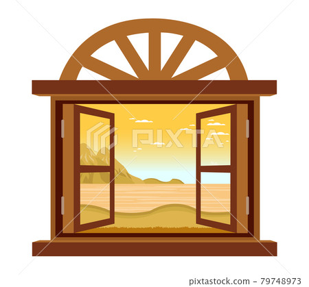 窗外的景色，黃昏的大海 79748973