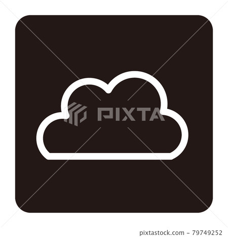 Simple cloud icon / white nuki Simple cloud icon / white nuki 79749252