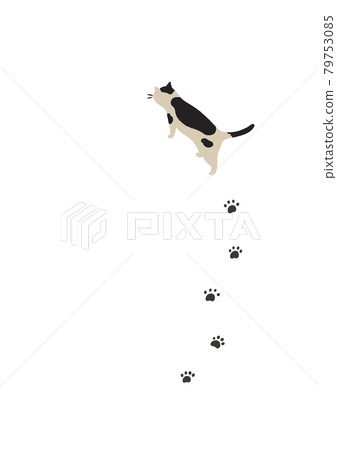 Walking cat-Brindle cat Walking cat-Brindle cat 79753085