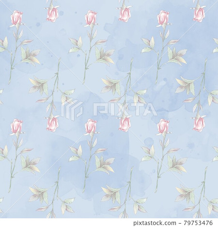 Seamless pattern. Delicate roses. For digital... - Stock Illustration ...