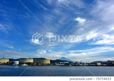 靜岡縣清水港的富士山 靜岡縣清水港的富士山 79754633