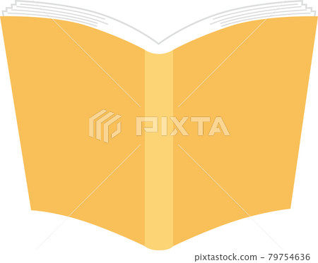 Yellow open book 79754636