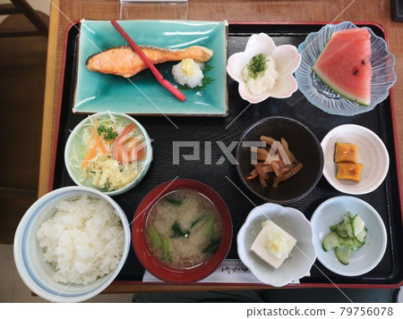 Grilled fish set meal for lunch Grilled fish set meal for lunch 79756078