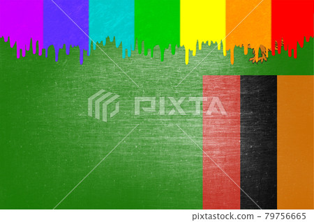 Paint (rainbow flag) is dripping over the national flag of Zambia 79756665
