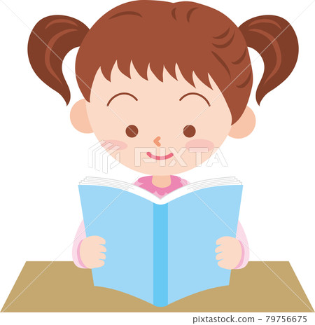 A girl reading a book 79756675