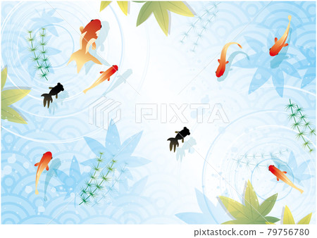夏季金魚河水背景 夏季金魚河水背景 79756780