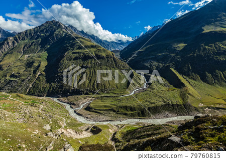 Lahaul valley in Himalayas. Himachal Pradesh, India 79760815