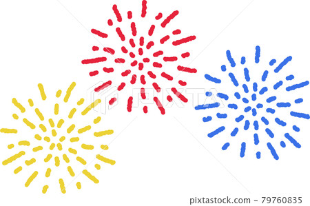 Hand-painted colorful fireworks Hand-painted colorful fireworks 79760835