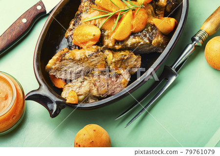 Beef in apricot marinade Beef in apricot marinade 79761079