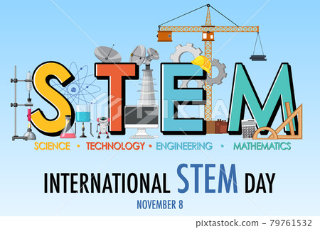 International STEM Day on November 8th logo banner 79761532