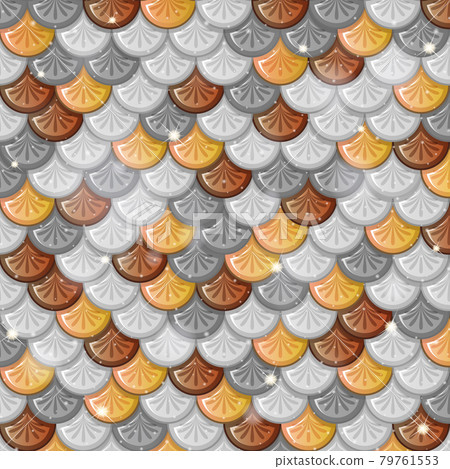 Fish scale seamless pattern background Fish scale seamless pattern background 79761553