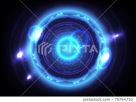 Futuristic Sci-Fi glowing HUD circle and sphere. Abstract hi-tech background. Virtual reality technology innovation. Head-up display interface. Digital business. Light effect Futuristic Sci-Fi glowing HUD circle and sphere. Abstract hi-tech background. Virtual reality technology innovation. Head-up display interface. Digital business. Light effect 79764750