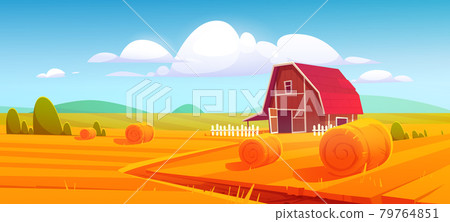 Barn on farm nature rural background Barn on farm nature rural background 79764851