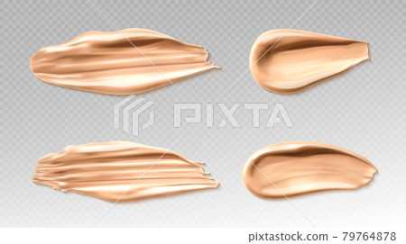 Concealer or skin foundation smear brush strokes 79764878