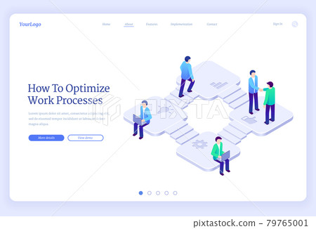Work process optimization isometric landing page 79765001