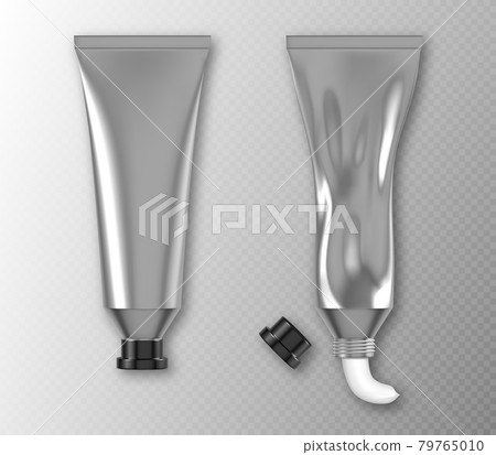 Silver tube package with hand cream or paint 79765010