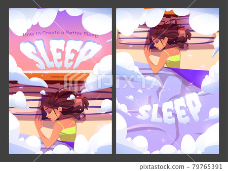 How to create a better sleep cartoon ad poster. 79765391