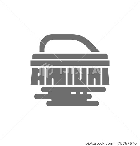 Cleaning brush, professional cleaning equipment grey icon. Cleaning brush, professional cleaning equipment grey icon. 79767670
