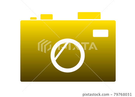 Yellow camera silhouette Yellow camera silhouette 79768031