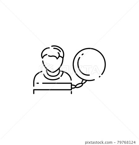 Slavery children color line icon. Human rights. Child abuse. Violence in family. Slavery children color line icon. Human rights. Child abuse. Violence in family. 79768124