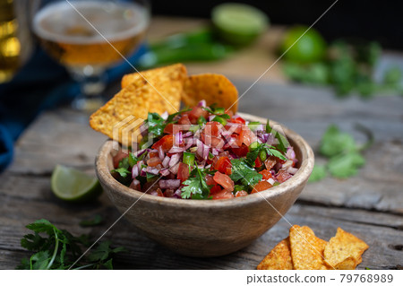 Homemade salsa pico de gallo, mexican cuisine 79768989