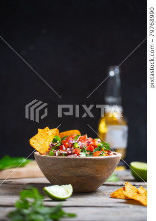Homemade salsa pico de gallo, mexican cuisine 79768990