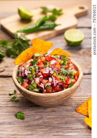 Homemade salsa pico de gallo, mexican cuisine 79769015