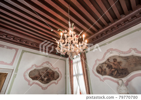 interiors of the Ca' Rezzonico palace, Venice, Italy 79770780
