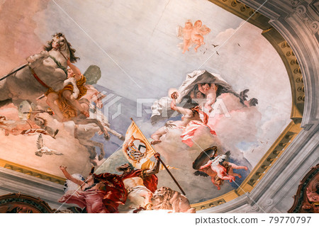 interiors of the Ca' Rezzonico palace, Venice, Italy 79770797