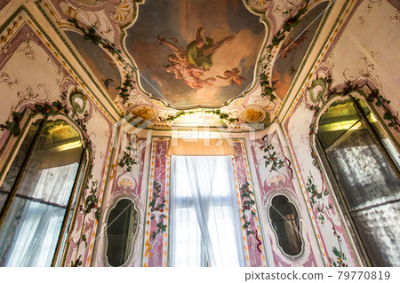 interiors of the Ca' Rezzonico palace, Venice, Italy interiors of the Ca' Rezzonico palace, Venice, Italy 79770819