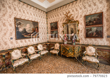 interiors of the Ca' Rezzonico palace, Venice, Italy interiors of the Ca' Rezzonico palace, Venice, Italy 79770823