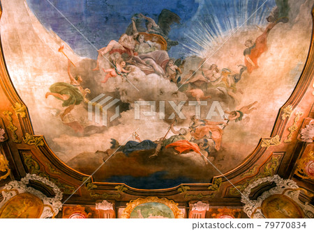 interiors of the Ca' Rezzonico palace, Venice, Italy 79770834