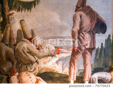 interiors of the Ca' Rezzonico palace, Venice, Italy 79770835