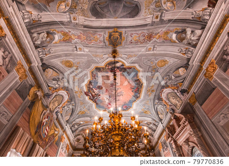 interiors of the Ca' Rezzonico palace, Venice, Italy 79770836